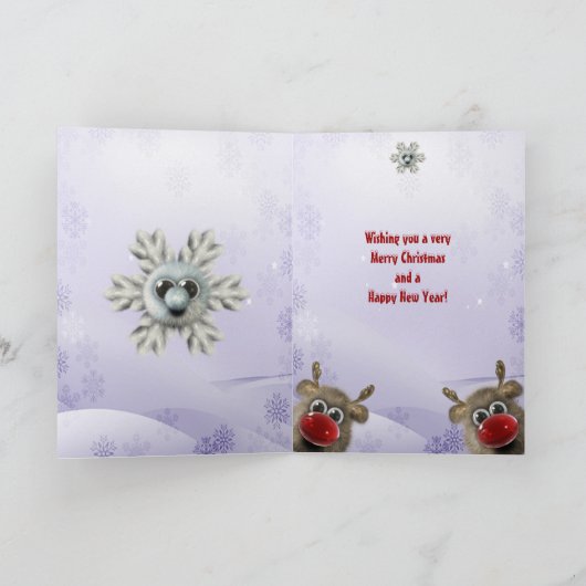 Carte de Noël Fluffy mignonne (Intérieur)