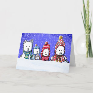Carte de Noël Fluffybutt Winter Westies