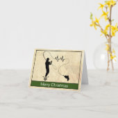 Carte de Noël Fly Fishing Heartbeat Man (Fleur jaune)