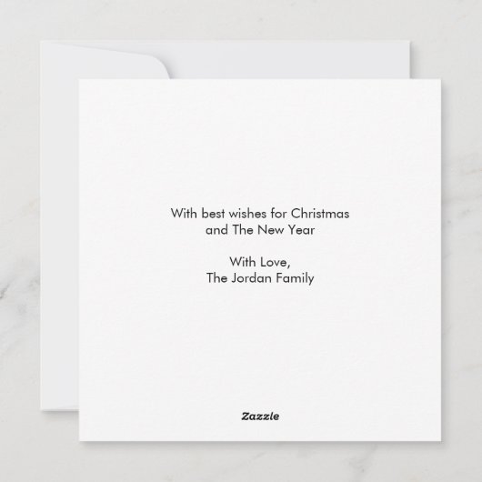 Carte de Noël Flying Pig (Dos)