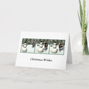 Carte de Noël Foie & Snowman