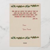 Carte de Noël Foil 1874 (Verso)