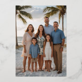 Carte de Noël Foil Coastal Modèle sur mesure (Verso)