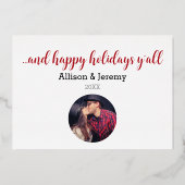 Carte de Noël Foil Cowboy Boots (Verso)