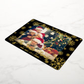 Carte de Noël Foil Foil personnalisable Noir (Rotation)