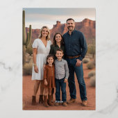 Carte de Noël Foil personnalisée Modèle modifiable (Verso)