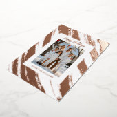 Carte de Noël Foil tendance Modèle Vacances Blanc (Rotation)