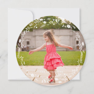 Carte de Noël Foliing d'hiver