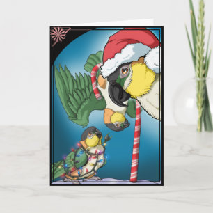 Carte de Noël folle de caïques