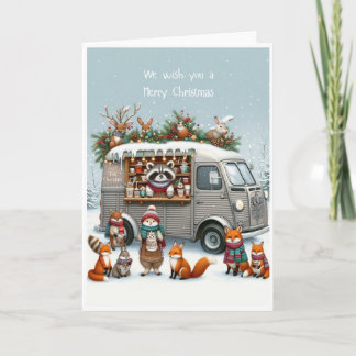 Carte de Noël forestière