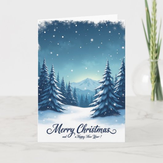Carte de Noël Forêt Éternelle (Devant)