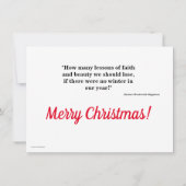 Carte de Noël Fox sur neige (Dos)