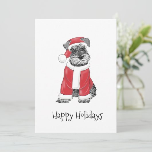 Carte de Noël Fox Terrier (Debout devant)