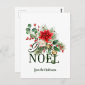 Carte de Noël française Joyeux Noel (Devant / Derrière)