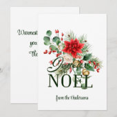 Carte de Noël française Joyeux Noel (Devant / Derrière)