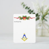 Carte de Noël Freemason personnalisée (Debout devant)