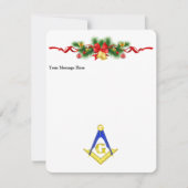 Carte de Noël Freemason personnalisée (Devant)