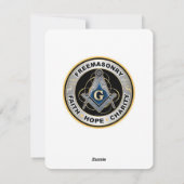 Carte de Noël Freemason personnalisée (Dos)