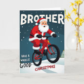 Carte de Noël Frère Wheelie Good (Fleur jaune)