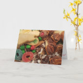 Carte de Noël "Friandises des Fêtes" (Fleur jaune)