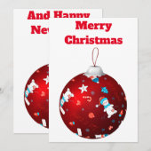 Carte de Noël Frosty Ornament (Devant / Derrière)