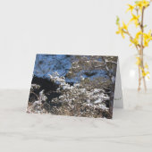 Carte de Noël "Frosty Pines" (Fleur jaune)