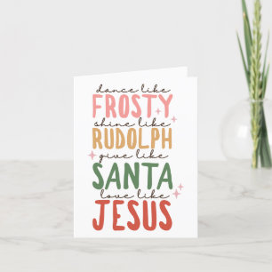 Carte de Noël Frosty Rudolph Santa Jésus