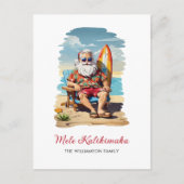 Carte de Noël Fun Mele Kalikimaka Père Noël Surboa (Devant)