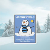 Carte de Noël Fun Snowman Company avec code QR