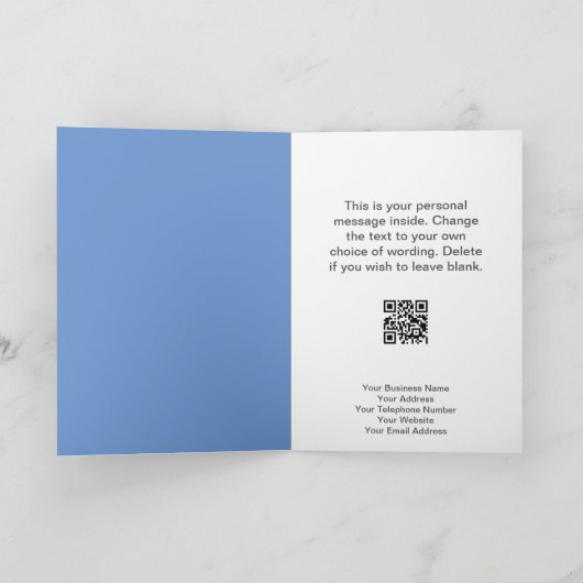 Carte de Noël Fun Snowman Company avec code QR (Intérieur)