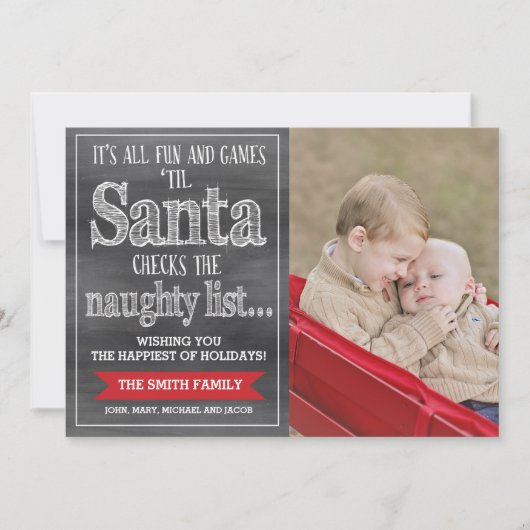 Carte de Noël Funny, Carte photo de vacances (Devant)