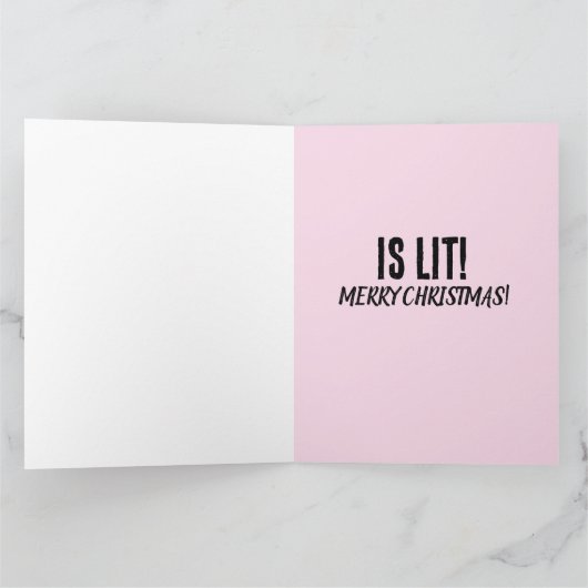 CARTE DE NOËL FUNNY "LIT !" PÈRE NOËL GUY GROG (Intérieur)
