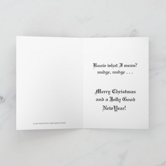 Carte de Noël Funny Mistletoe (Intérieur)