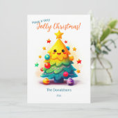 Carte de Noël Funny Tree (Debout devant)