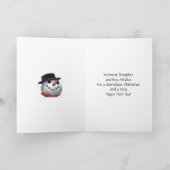 Carte de Noël gaie de bonhomme de neige pour le (Intérieur)