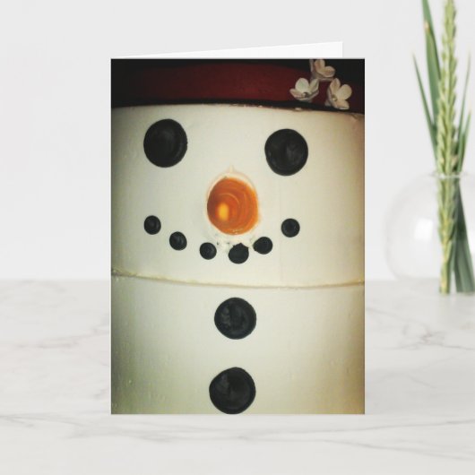 Carte de Noël « Gâteau de bonhomme de neige » #2 (Devant)