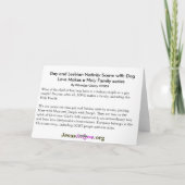 Carte de Noël gay avec chien (Dos)