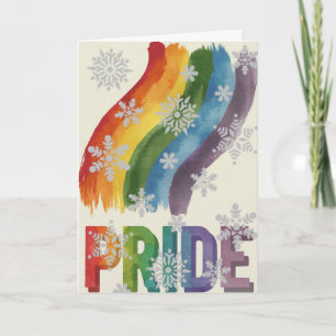 Carte de Noël Gay Élégante Fière