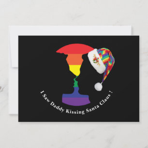 Carte de Noël Gay Kiss