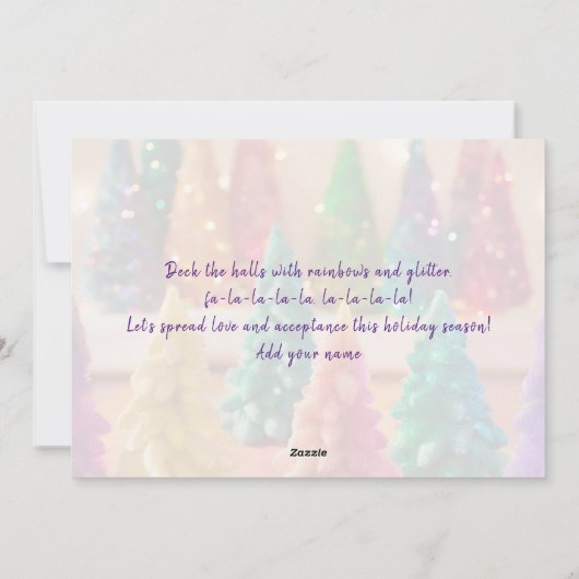 Carte de Noël Gay Rainbow (Dos)