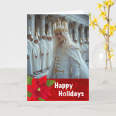 Carte de Noël Gay Swedish LightFest of St. Lucian (Fleur jaune)