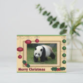 Carte de Noël géante de panda d'ours panda et de (Debout devant)