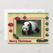 Carte de Noël géante de panda d'ours panda et de (Devant / Derrière)
