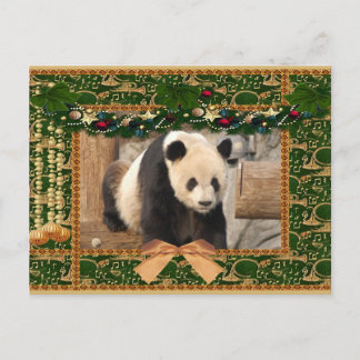 Carte de Noël géante de panda d'ours panda et de