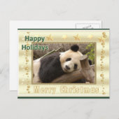 Carte de Noël géante de panda d'ours panda et de (Devant / Derrière)