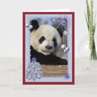 Carte de Noël géante d'ours panda