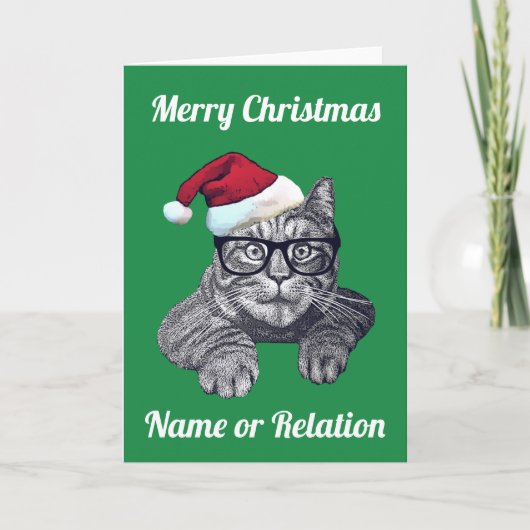 Carte de Noël Geek personnalisable (Devant)