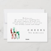 Carte de Noël Gemstone Crystal Reindee (Dos)