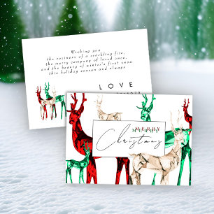 Carte de Noël Gemstone Crystal Reindee