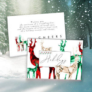 Carte de Noël Gemstone Crystal Reindee